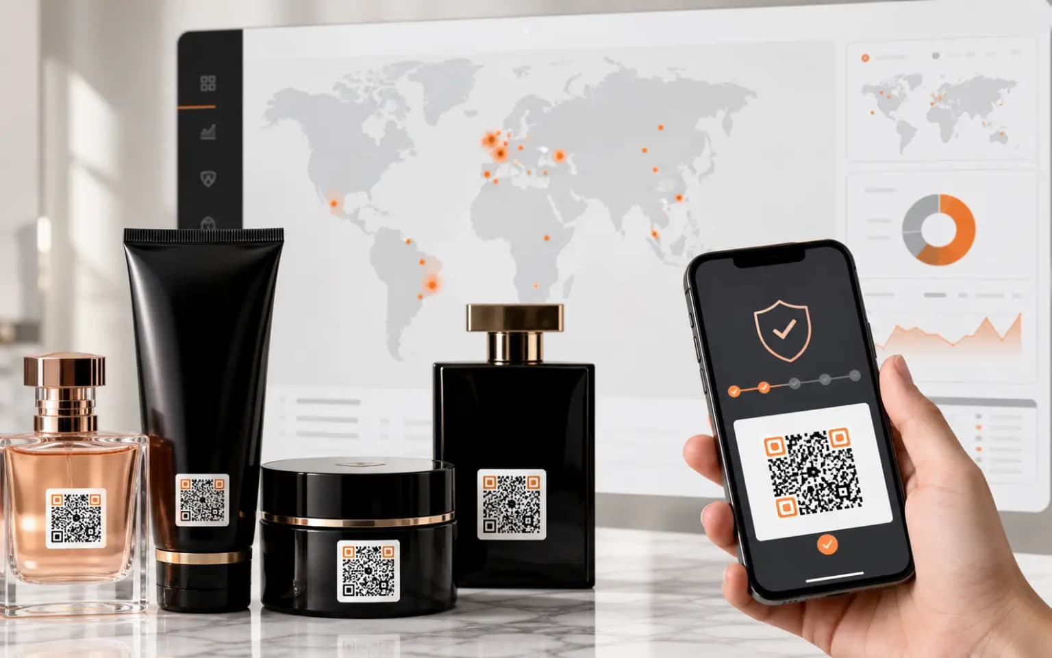 Luxury perfume bottle coding and packaging verification details