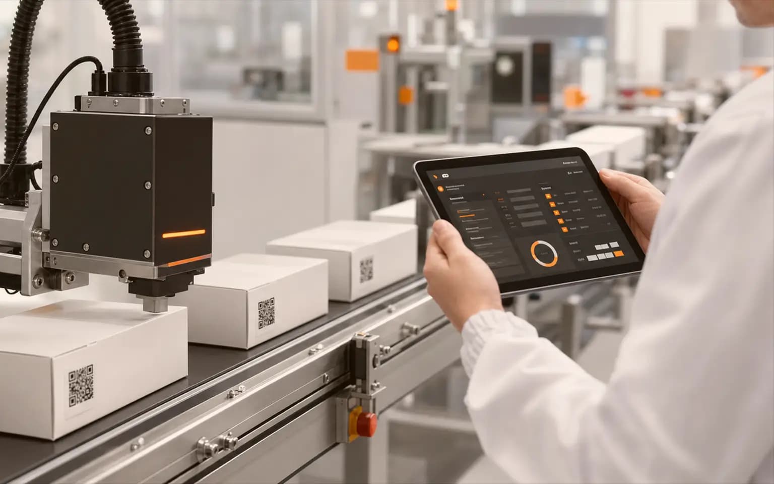 High speed carton serialization printer setup